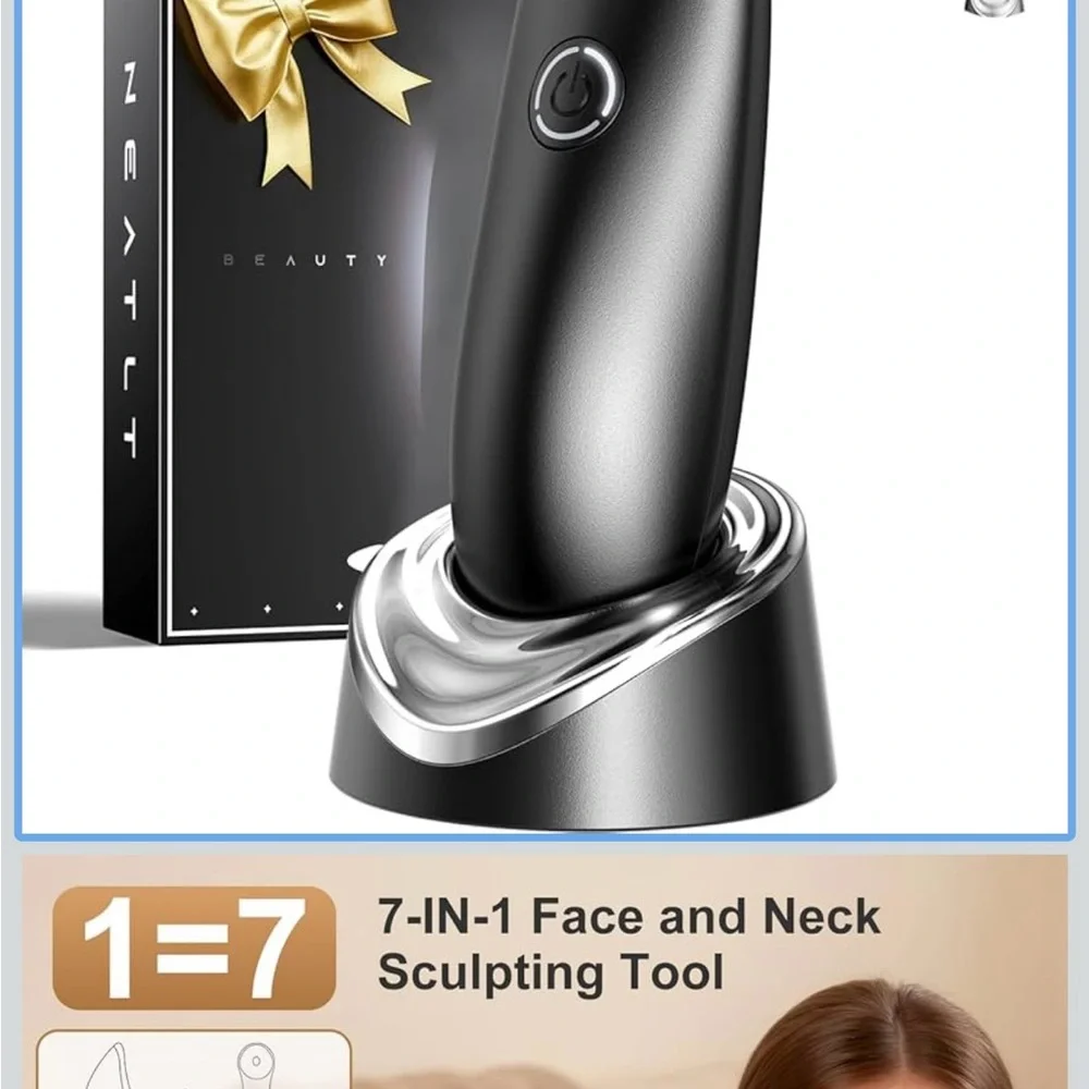 NeatLT Red Light for Face and Neck 7-in-1 Face Massager Tool with Jade Roller